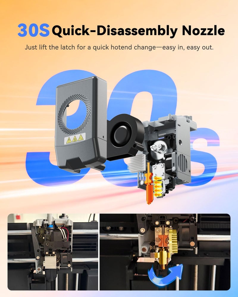 FLASHFORGE AD5X 3D Printer Hotend Kit, Replacement 0.6mm Nozzle, High-Temperature Resistance and High-Speed Precision Printing, 0.6mm & 0.8mm Size Built for Speed and Strength - Image 3